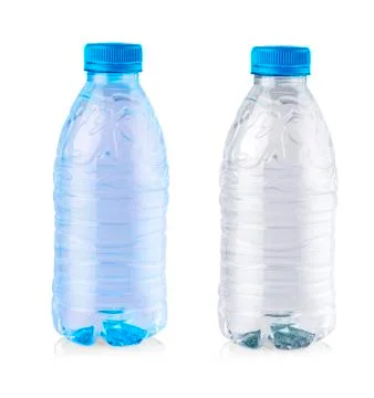Plastic  bottles isolated on white background. Stock Photos