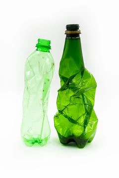 Plastic bottles isolated on white background Stock Photos