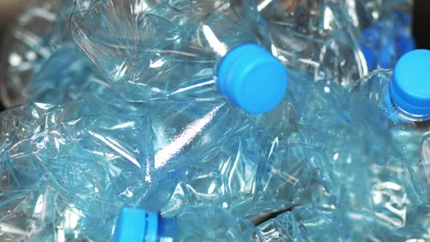 Plastic bottles loopable background in 4k Stock Footage 155786702