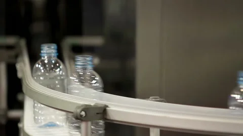 Plastic bottles production line Stock Footage 62802759