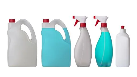 Plastic bottles set Stock Illustration