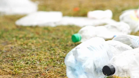 Plastic bottles trash close up Stock Footage 105603107