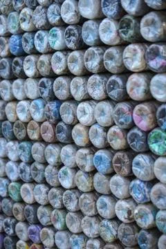 Plastic Bottles Wall Stock Photos
