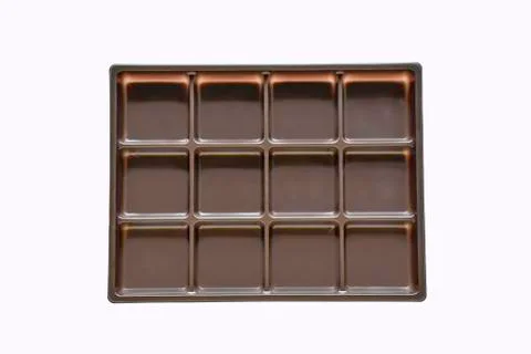 Plastic box for candy And a small dessert tray. Stock Photos