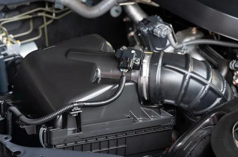Plastic box for car air filter Stock Photos