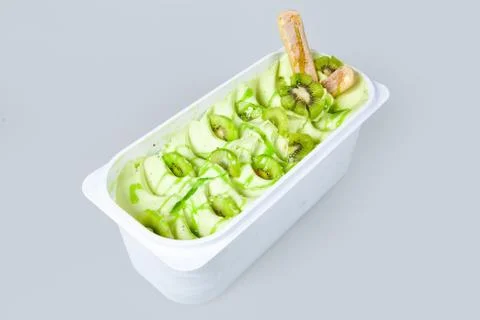 Plastic Box With Icecream Stock Photos