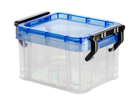 Plastic box isolated on white Stock Photos