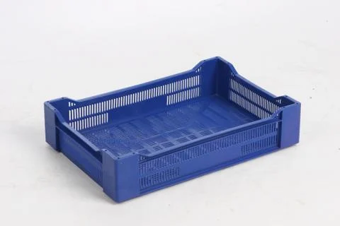 Plastic box with a lid, on a white background Stock Photos