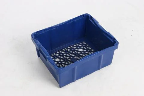 Plastic box on a white background Stock Photos