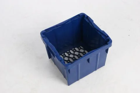 Plastic box on a white background Stock Photos