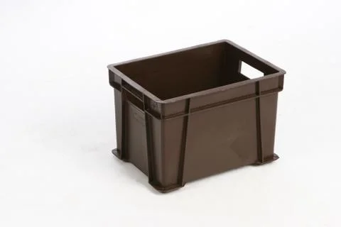 Plastic box on a white background Stock Photos