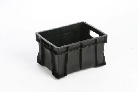 Plastic box on a white background Stock Photos