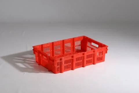 Plastic box on a white background Stock Photos