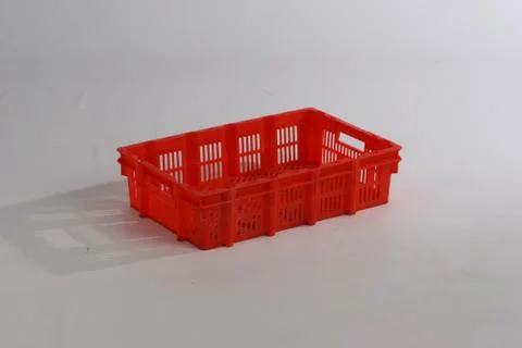 Plastic box on a white background Foto stock