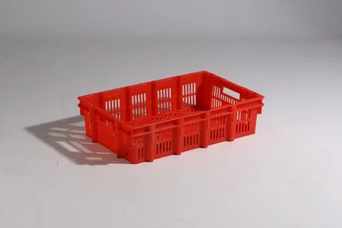 Plastic box on a white background Stock Photos