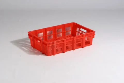 Plastic box on a white background Stock Photos