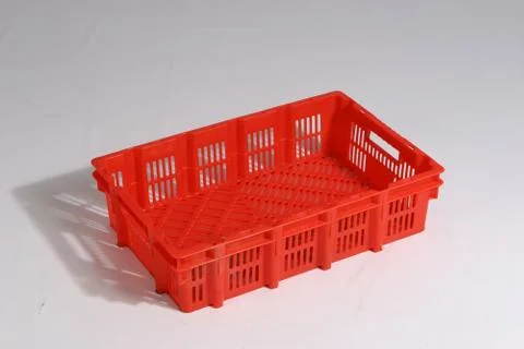 Plastic box on a white background Stock Photos