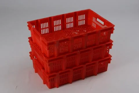 Plastic box on a white background Stock Photos