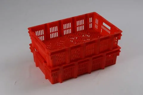 Plastic box on a white background Stock Photos