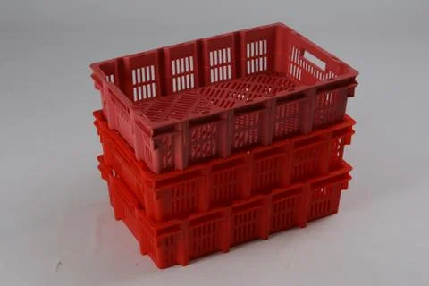 Plastic box on a white background Stock Photos