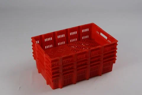 Plastic box on a white background Stock Photos