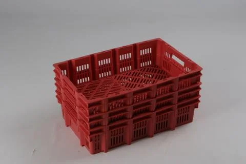 Plastic box on a white background Stock Photos