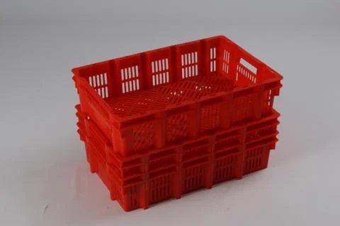 Plastic box on a white background Foto stock