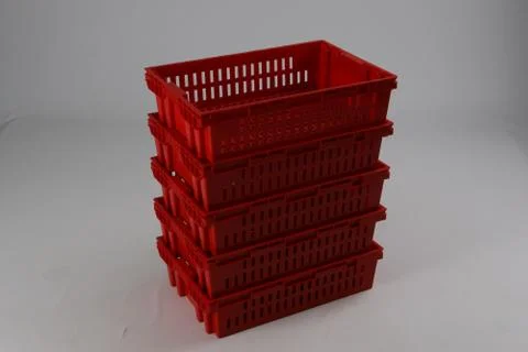 Plastic box on a white background Stock Photos