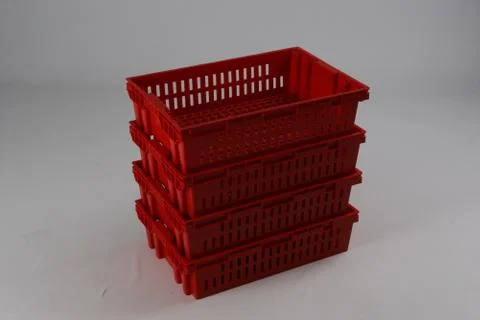 Plastic box on a white background Stock Photos