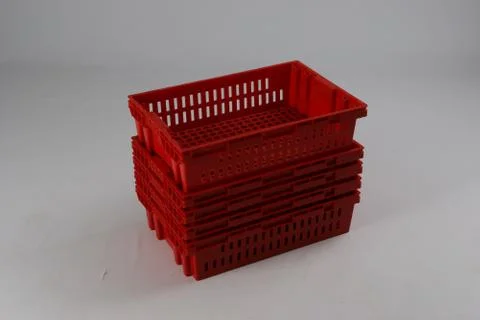 Plastic box on a white background Stock Photos