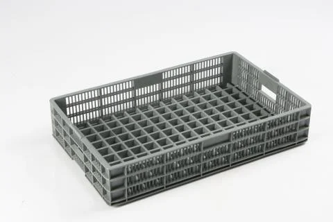 Plastic box on a white background Stock Photos