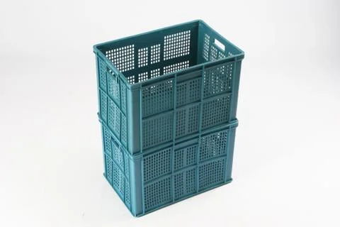 Plastic box on a white background Stock Photos