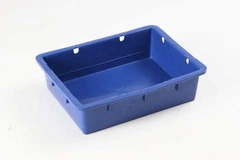 Plastic box on a white background Foto stock