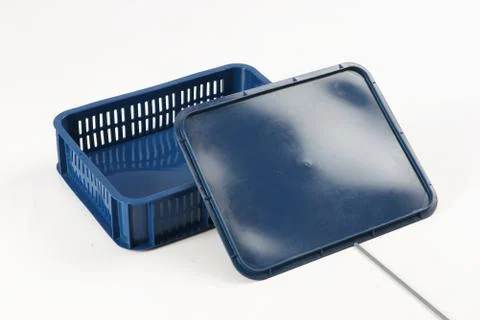 Plastic box on a white background Stock Photos