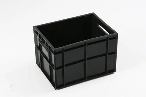 Plastic box on a white background Stock Photos