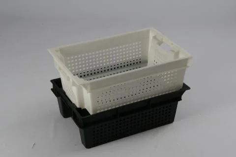 Plastic box on a white background Stock Photos