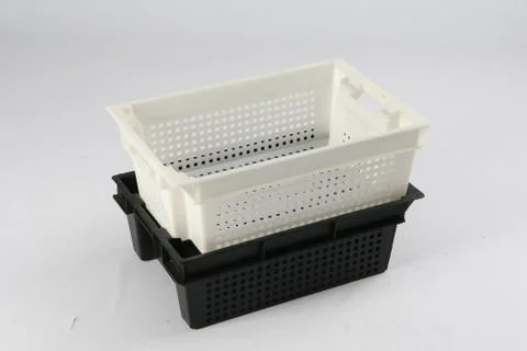 Plastic box on a white background Stock Photos