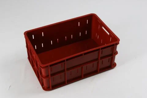 Plastic box on a white background Stock Photos