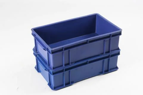 Plastic box on a white background Stock Photos