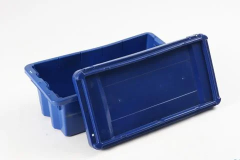 Plastic box on a white background Stock Photos