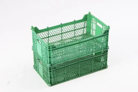 Plastic box on a white background Stock Photos