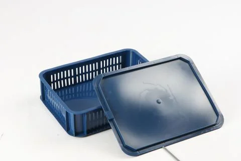 Plastic box on a white background Stock Photos