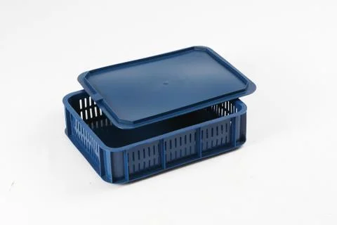 Plastic box on a white background Stock Photos