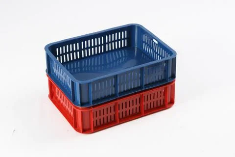 Plastic box on a white background Stock Photos