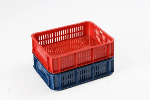 Plastic box on a white background Stock Photos