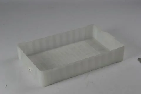 Plastic box on a white background Stock Photos