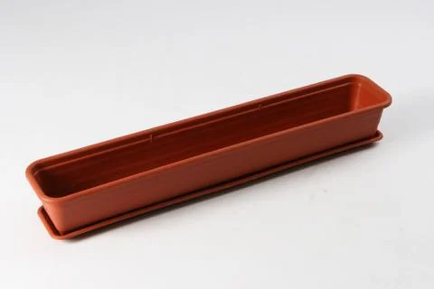 Plastic box on a white background Foto stock