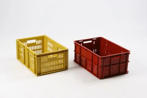 Plastic box on a white background Stock Photos