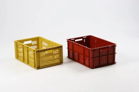 Plastic box on a white background Stock Photos