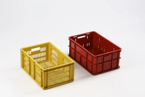 Plastic box on a white background Stock Photos